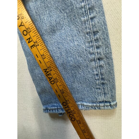 Abercrombie & Fitch 90s Straight Jeans Womens 26/2 Blue Denim Hi-Rise Distressed - Picture 7 of 12